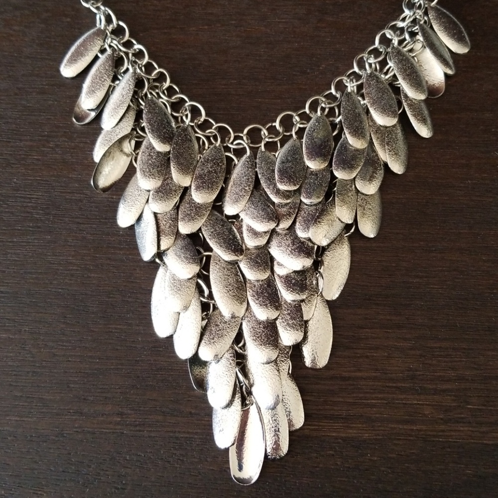 Silver-Toned Statement Necklace - image 2